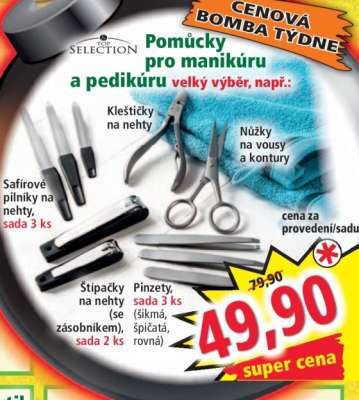 Pomůcky pro manikúru a pedikúru