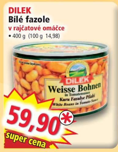 DILEK Bílé fazole v rajčatové omáčce