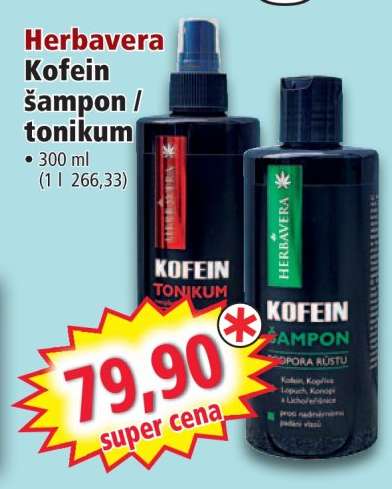 Herbavera Kofein šampon / tonikum