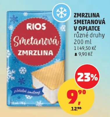 Zmrzlina smetanová v oplatce