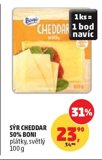 SÝR CHEDDAR 50% BONI