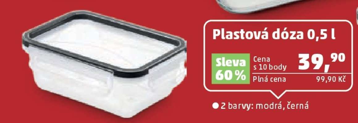 Plastová dóza 0,5 l