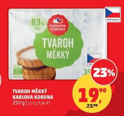 TVAROH MĚKKÝ KARLOVA KORUNA