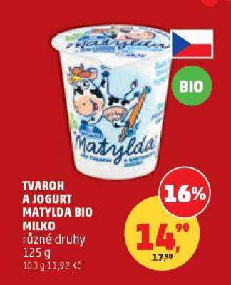 TVAROH A JOGURT MATYLDA BIO MILKO