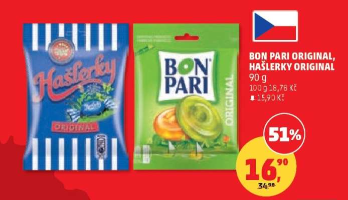 BON PARI ORIGINAL, HAŠLERKY ORIGINAL