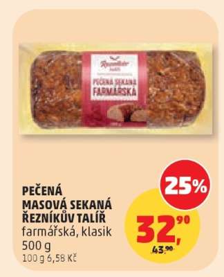 Pečená masová sekaná Řezníkův talíř