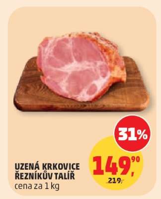 Uzená krkovice Řezníkův talíř