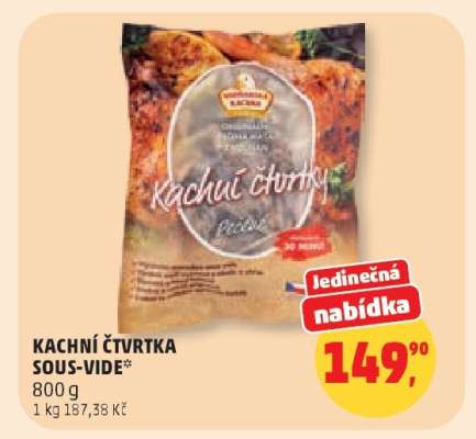 Kachní čtvrtka sous-vide