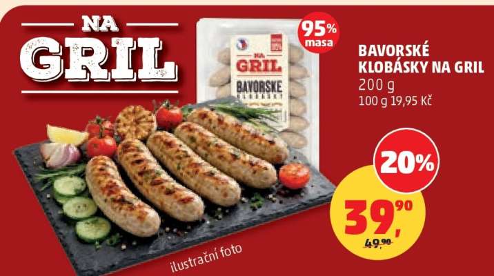 BAVORSKÉ KLOBÁSKY NA GRIL