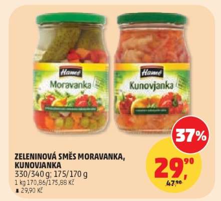 ZELENINOVÁ SMĚS MORAVANKA, KUNOVJANKA