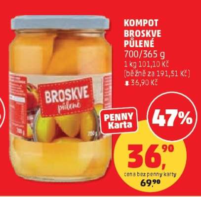 KOMPOT BROSKVE PŮLENÉ*