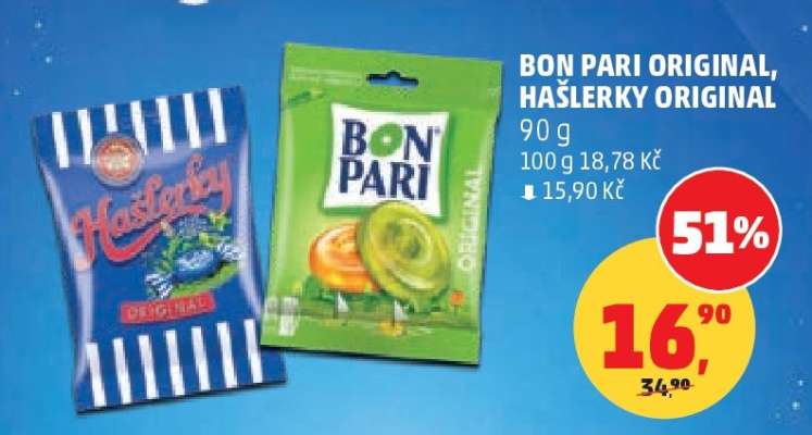 BON PARI ORIGINAL, HAŠLERKY ORIGINAL
