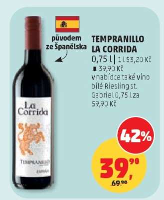 TEMPRANILLO LA CORRIDA