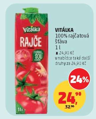 VITÁLKA 100% RAJČATOVÁ ŠŤÁVA