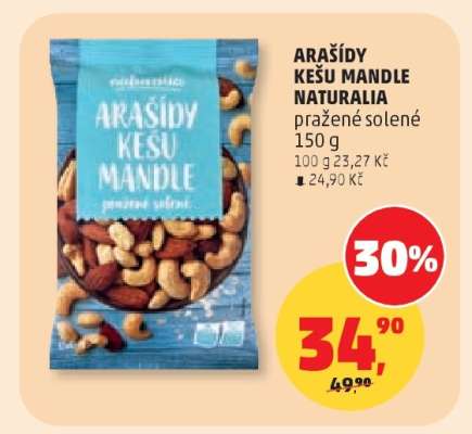 ARAŠÍDY KEŠU MANDLE NATURALIA