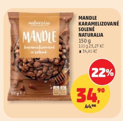 MANDLE KARAMELIZOVANÉ SOLENÉ NATURALIA