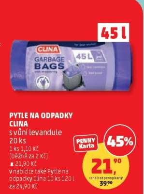 Pytle na odpadky Clina