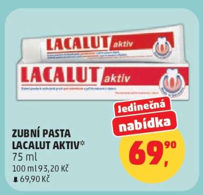 ZUBNÍ PASTA LACALUT AKTIV