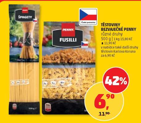 TĚSTOVINY BEZVAJEČNÉ PENNY