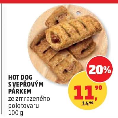 HOT DOG S VEPŘOVÝM PÁRKEM