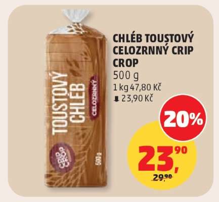 CHLÉB TOUSTOVÝ CELOZRNNÝ CRIP CROP