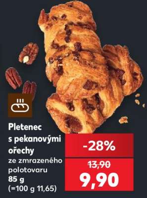Pletenec s pekanovými ořechy