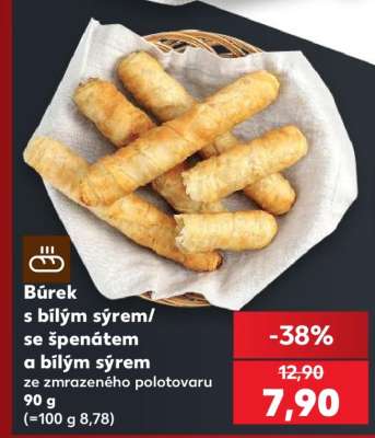 Búrek s bílým sýrem/ se špenátem a bílým sýrem