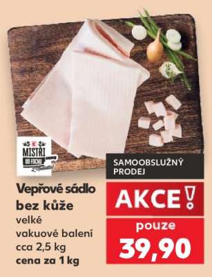 Vepřové sádlo bez kůže
