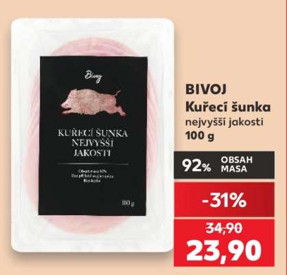 BIVOJ Kuřecí šunka nejvyšší jakosti 100 g