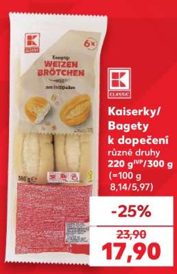 Kaiserky/Bagety k dopečení