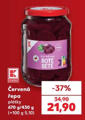 Červená řepa plátky