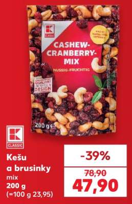 Kešu a brusinky mix