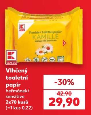 Vlhčený toaletní papír heřmánek/sensitive