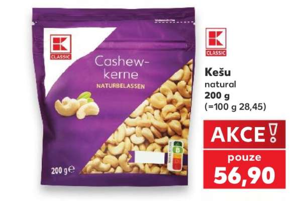 Kešu natural 200 g