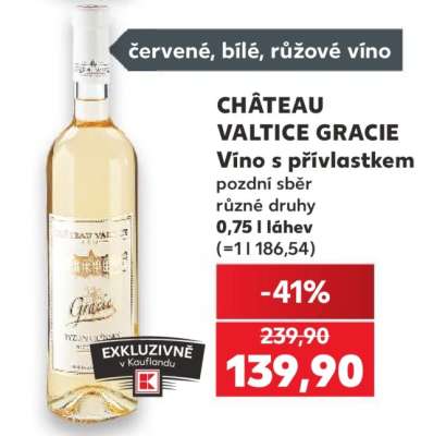 CHÂTEAU VALTICE GRACIE Víno s přívlastkem