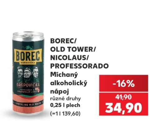 BOREC/OLD TOWER/NICOLAUS/PROFESSORADO Míchaný alkoholický nápoj