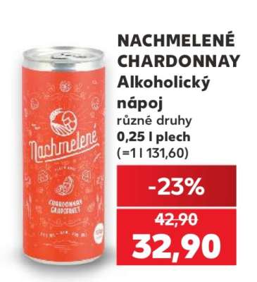 NACHMELENÉ CHARDONNAY Alkoholický nápoj