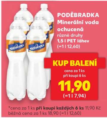 PODĚBRADKA minerální voda ochucená