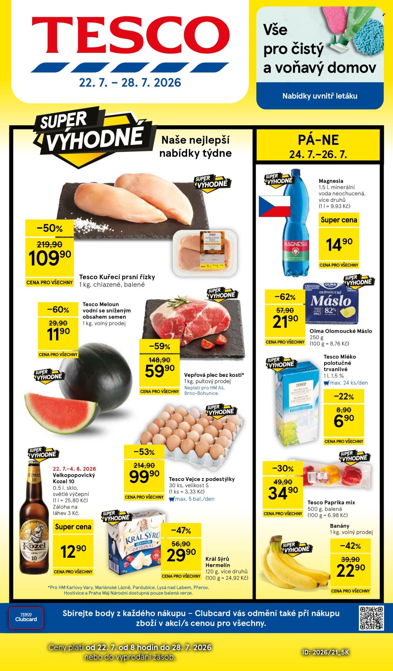 Leták TESCO - 22. 7. 2026 - 28. 7. 2026. Strana 1