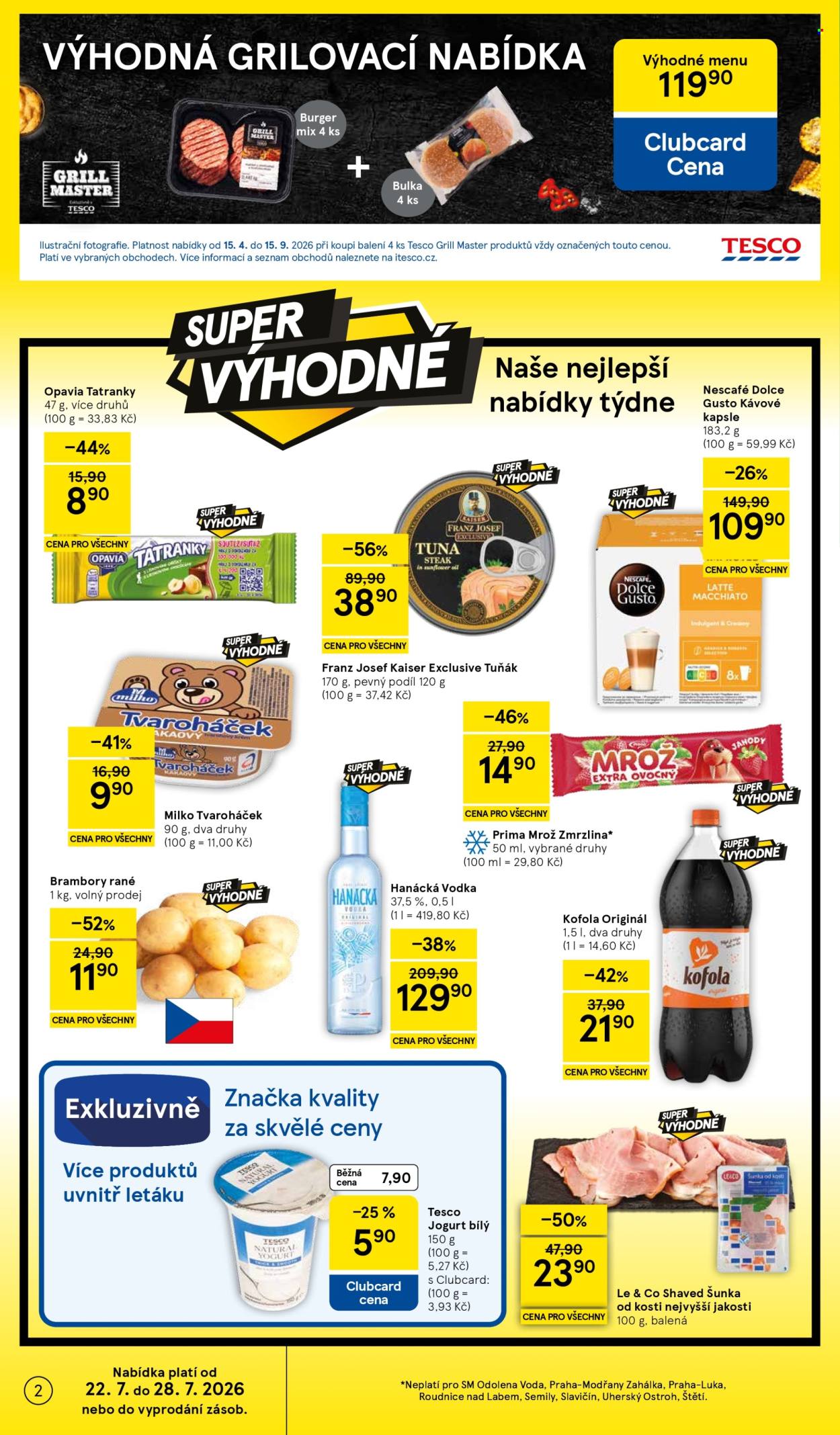 Leták TESCO supermarket - 22. 7. 2026 - 28. 7. 2026. Strana 2