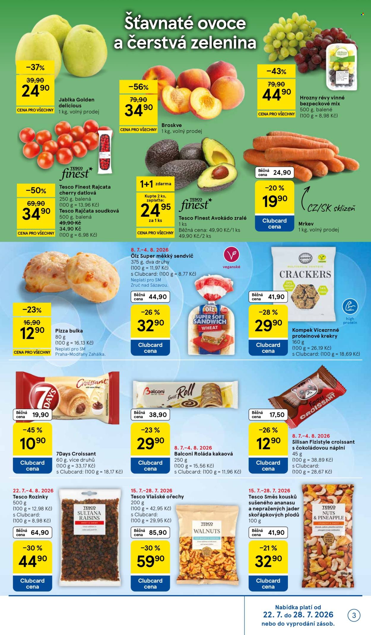 Leták TESCO supermarket - 22. 7. 2026 - 28. 7. 2026. Strana 3