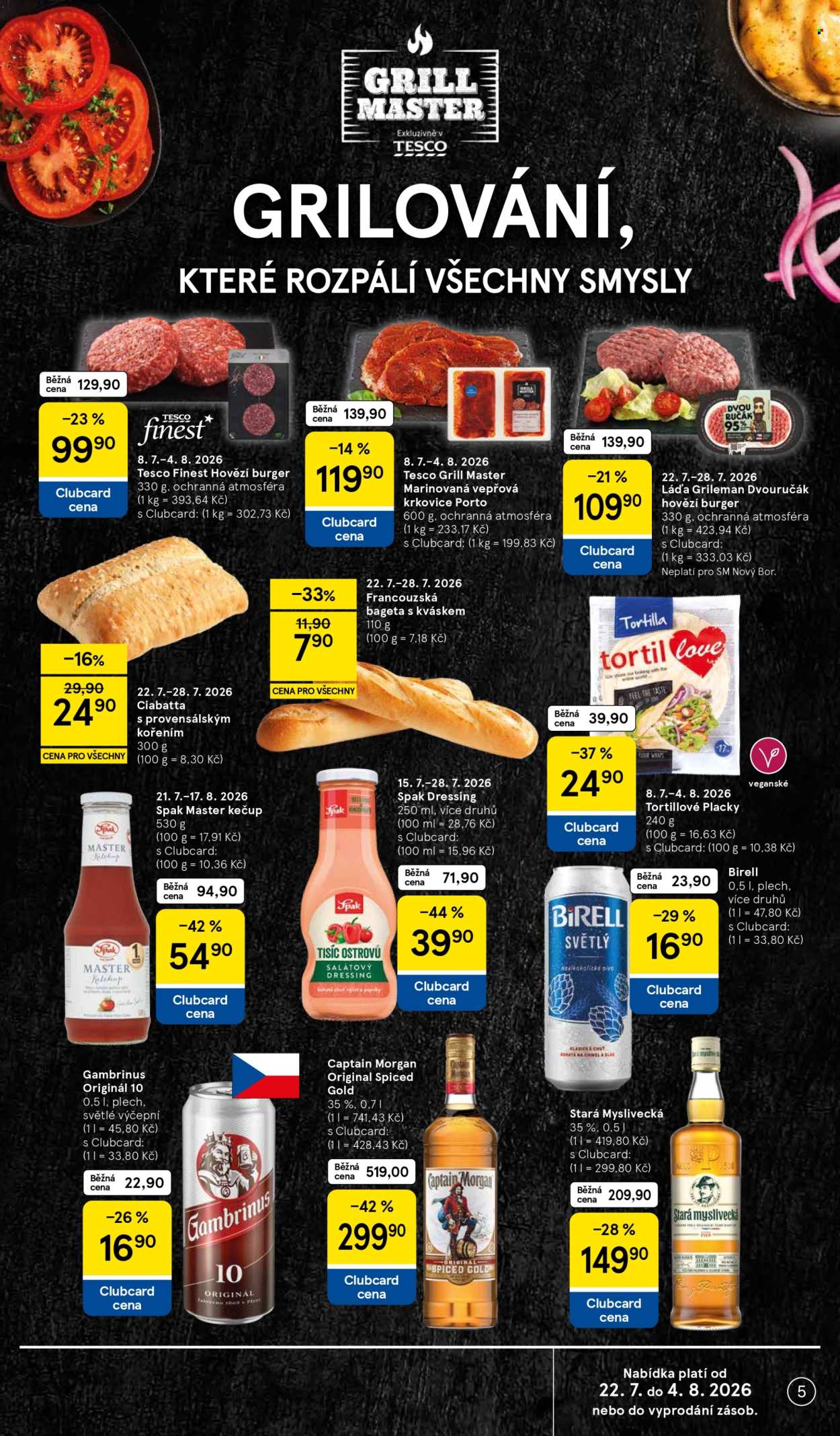 Leták TESCO supermarket - 22. 7. 2026 - 28. 7. 2026. Strana 5