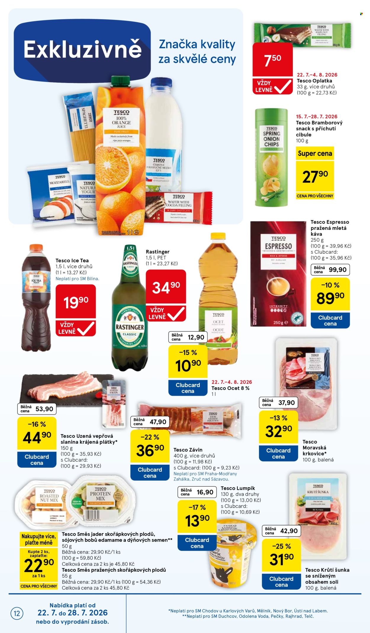 Leták TESCO supermarket - 22. 7. 2026 - 28. 7. 2026. Strana 12