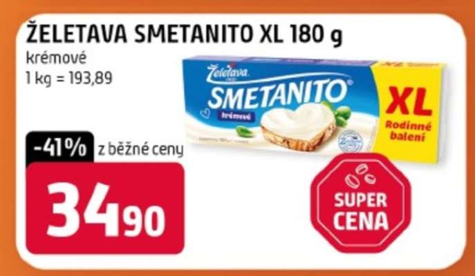ŽELETAVA SMETANITO XL 180 g