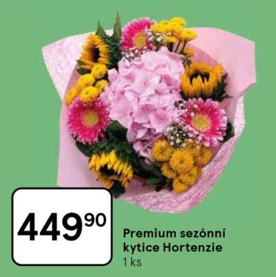 Premium sezónní kytice Hortenzie