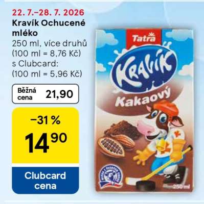 Kravík ochucené mléko