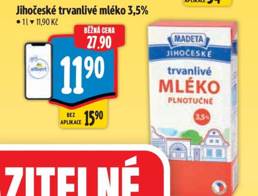 Jihočeské Trvanlivé mléko 3,5%