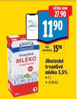 Jihočeské Trvanlivé mléko 3,5%