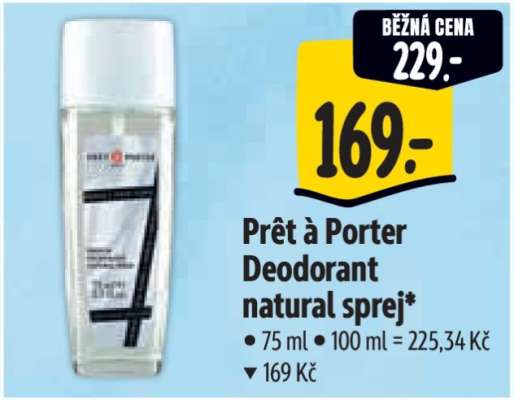 Prêt-à-porter Deodorant natural sprej