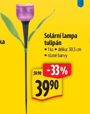 Solární lampa tulipán